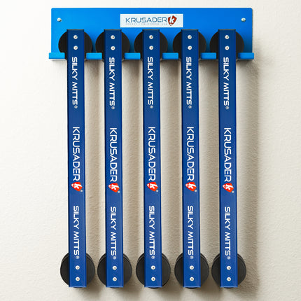 Wall Mounted Hockey Stick and Silky Mitts® Stick Handling Trainers Rack
